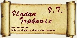 Vladan Trpković vizit kartica